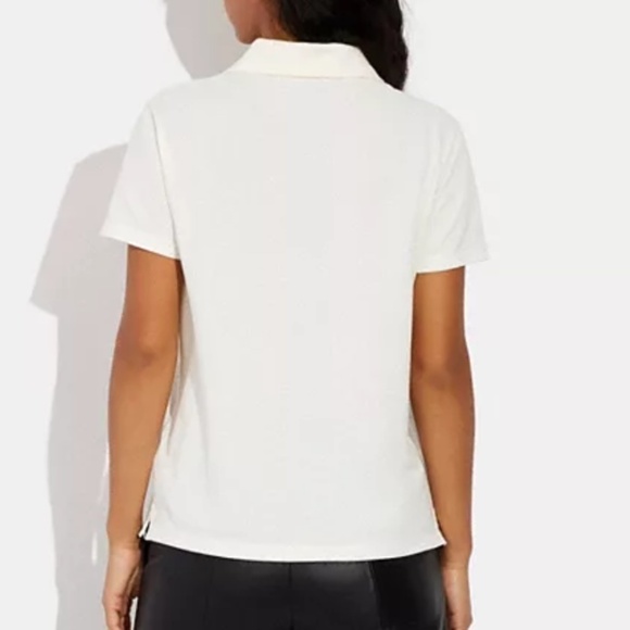 NWT COACH Solid Gradient Pique Polo Cotton Shirt Size US XL New With Tag - Picture 3 of 6
